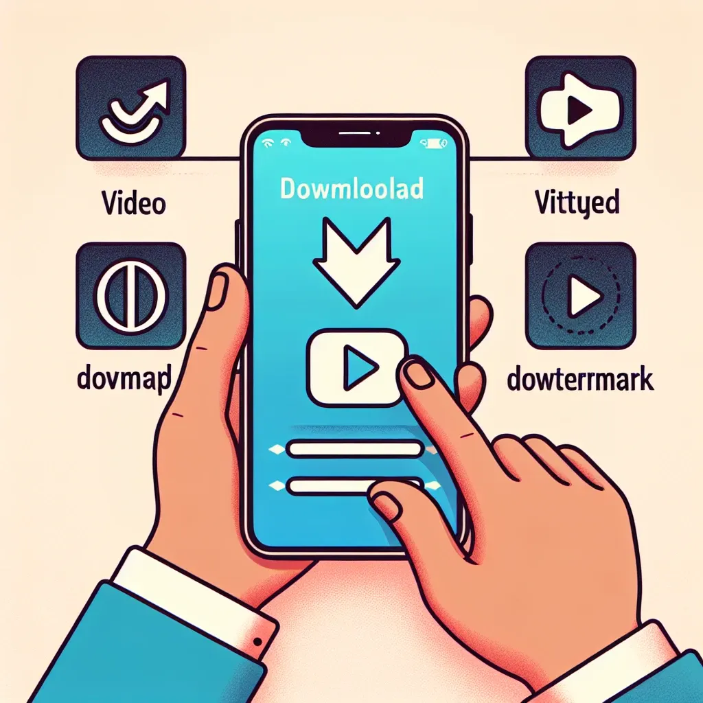 "Panduan langkah demi langkah untuk mengunduh video TikTok tanpa watermark, dengan tampilan antarmuka aplikasi yang mudah digunakan."
