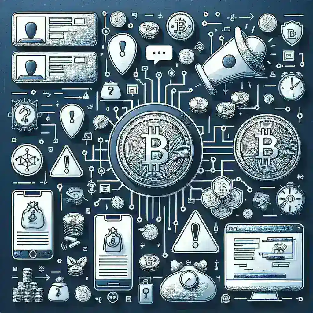 "Infographic showing the rise of cryptocurrency scams on social media, highlighting Kominfo's warning and tips for safe online practices."